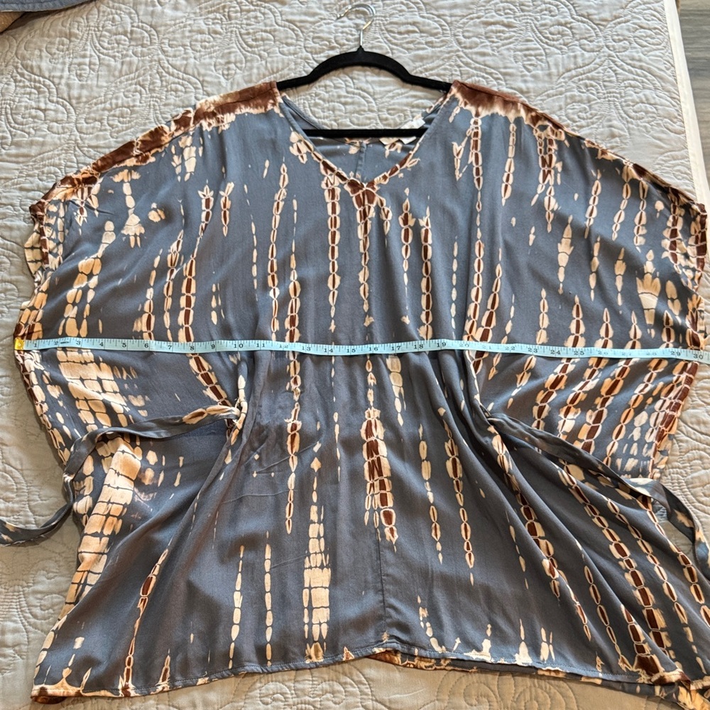 NWT J. Jill Pure Jill Tie Dye Belted Top Stone Multi size Large Tall - Picture 13 of 16